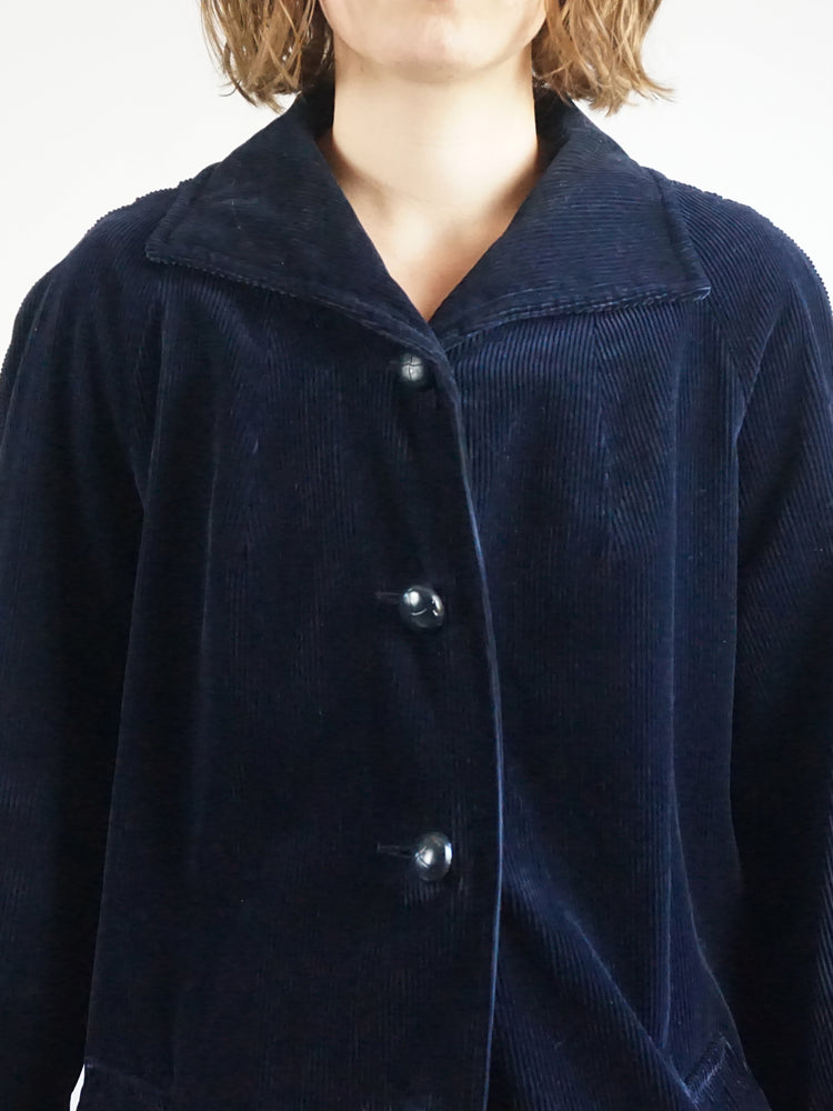 Chunky Corduroy Trench Coat - L