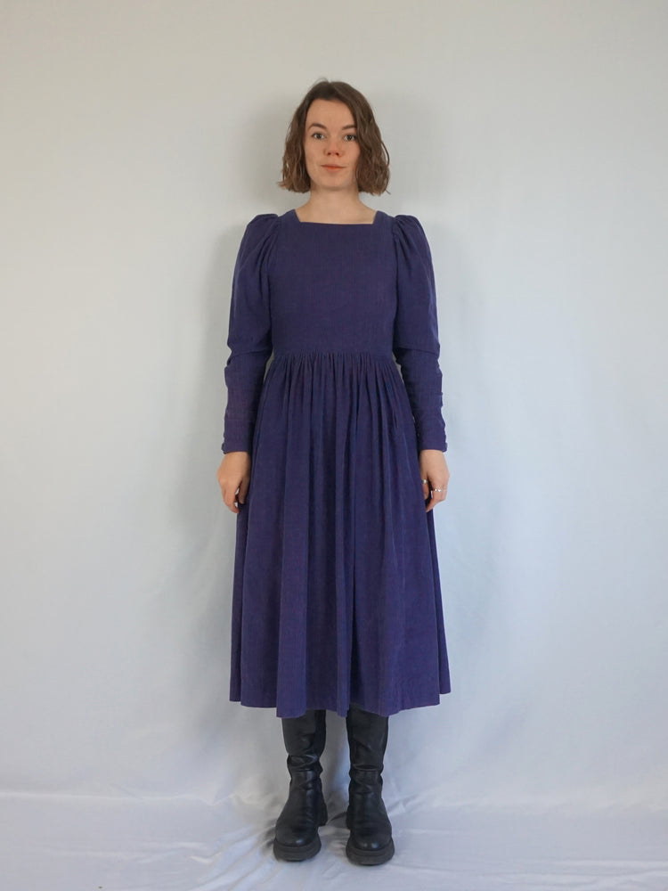 Laura Ashley Pinstripe Corduroy Dress - S