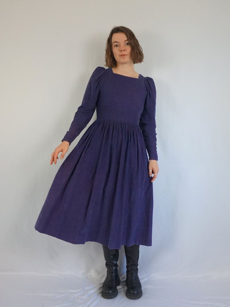 Laura Ashley Pinstripe Corduroy Dress - S