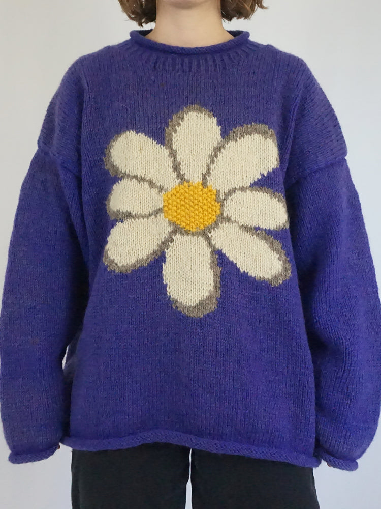 Purple Pachamama Daisy Jumper - XL
