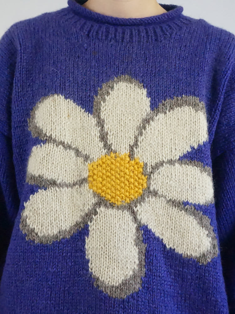 Purple Pachamama Daisy Jumper - XL