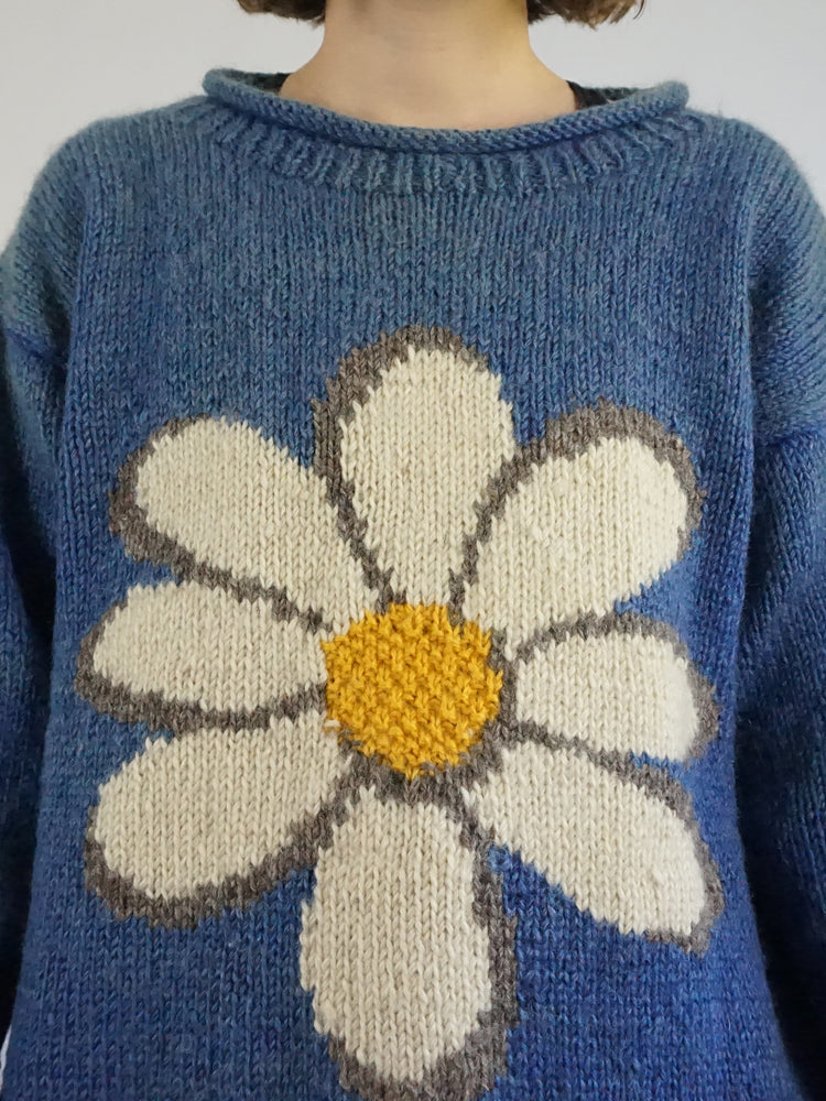 Blue Pachamama Daisy Jumper - XL