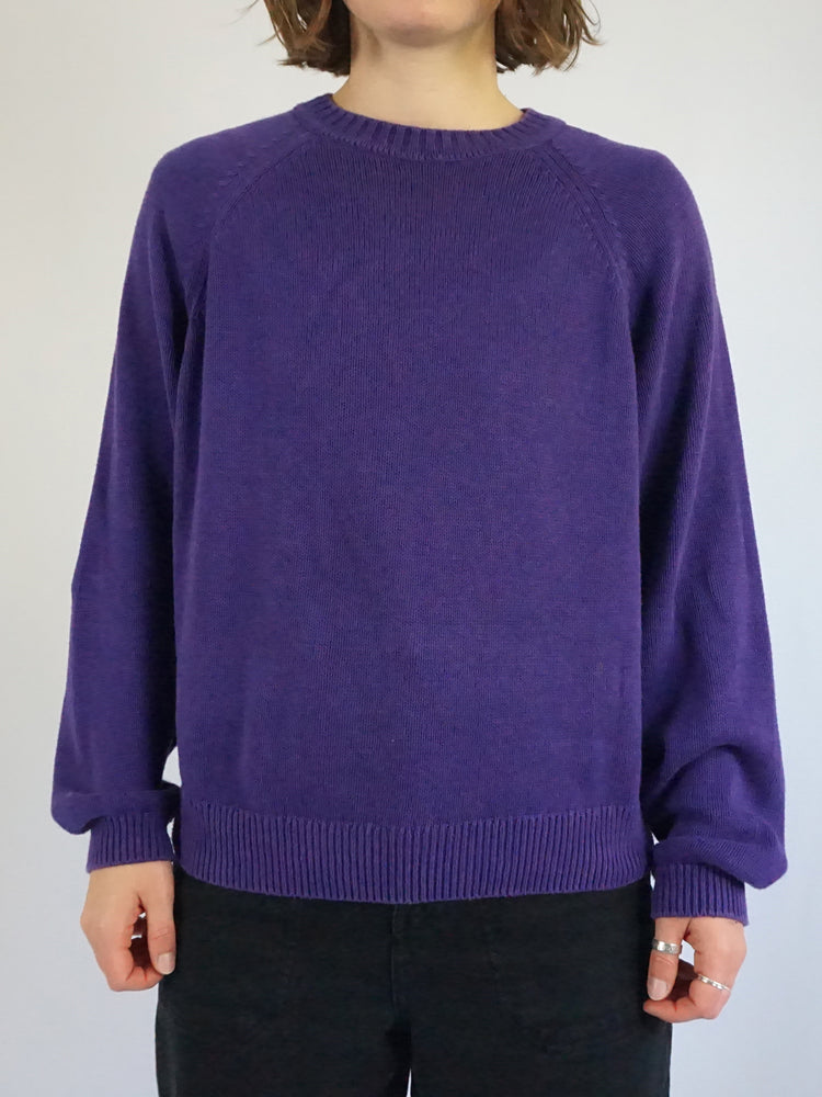 Purple Cotton Jumper - L