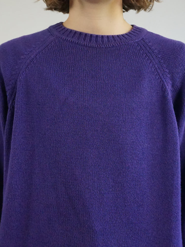 Purple Cotton Jumper - L