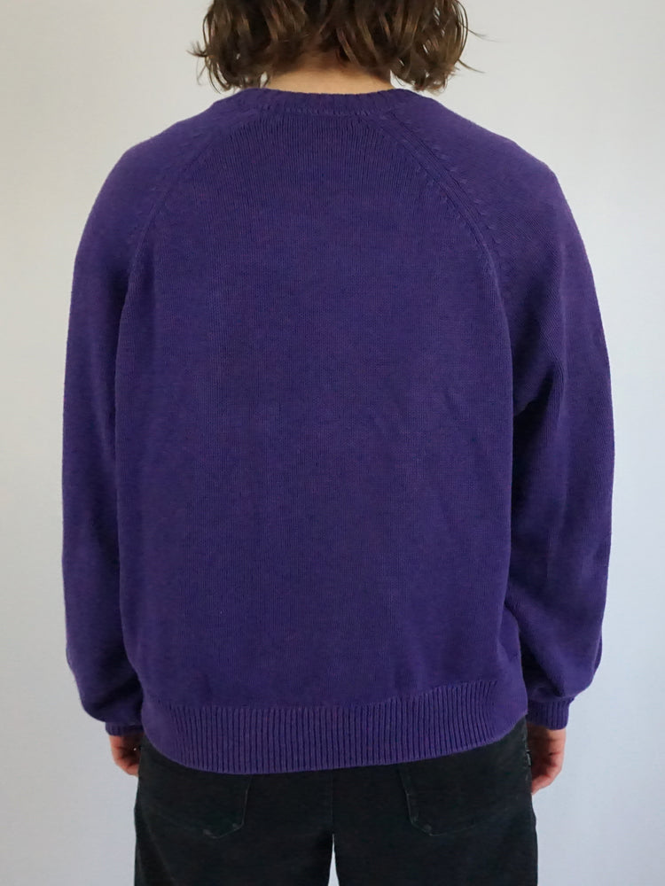 Purple Cotton Jumper - L