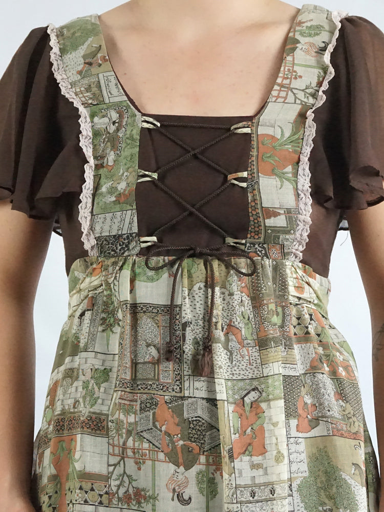 Richard Shops Corset Maxi Dress - M