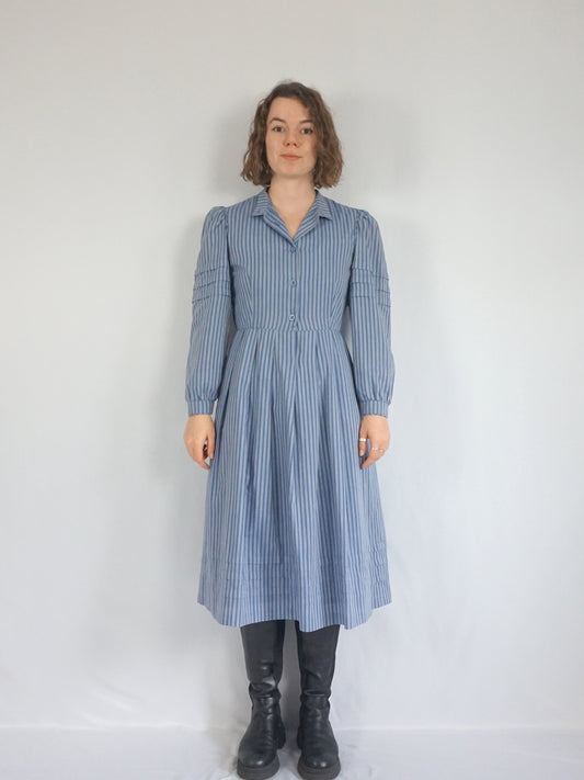 Marion Donaldson Striped Puff Sleeve Dress - S/M