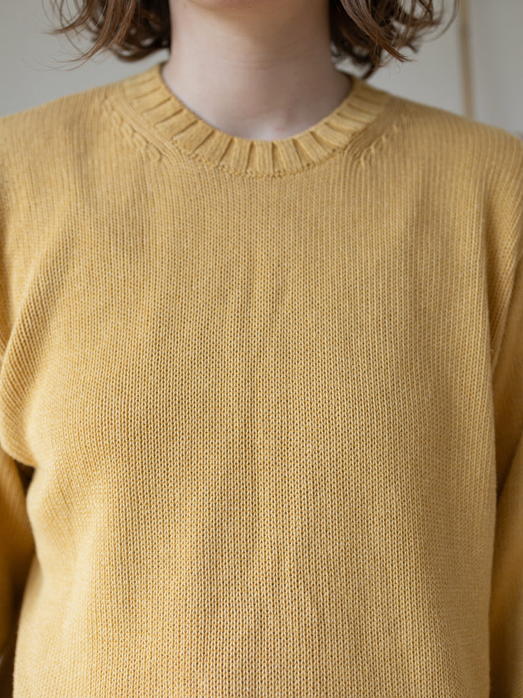 90s St Michael Mustard Cotton Jumper - L