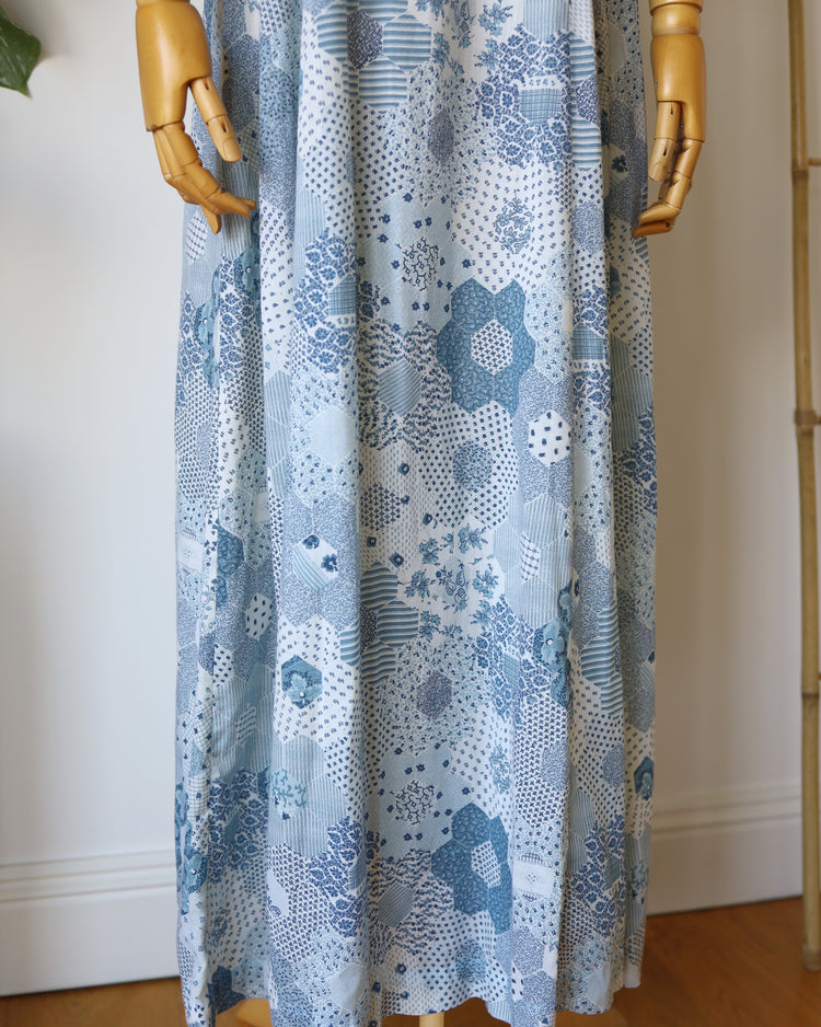 Honeycomb Print Maxi Dress - XS