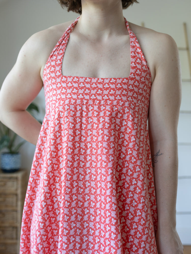 Laura Ashley Halterneck Tiered Dress - XS