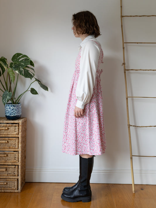 Ditsy Floral Button Back Pinafore Dress - XS/S