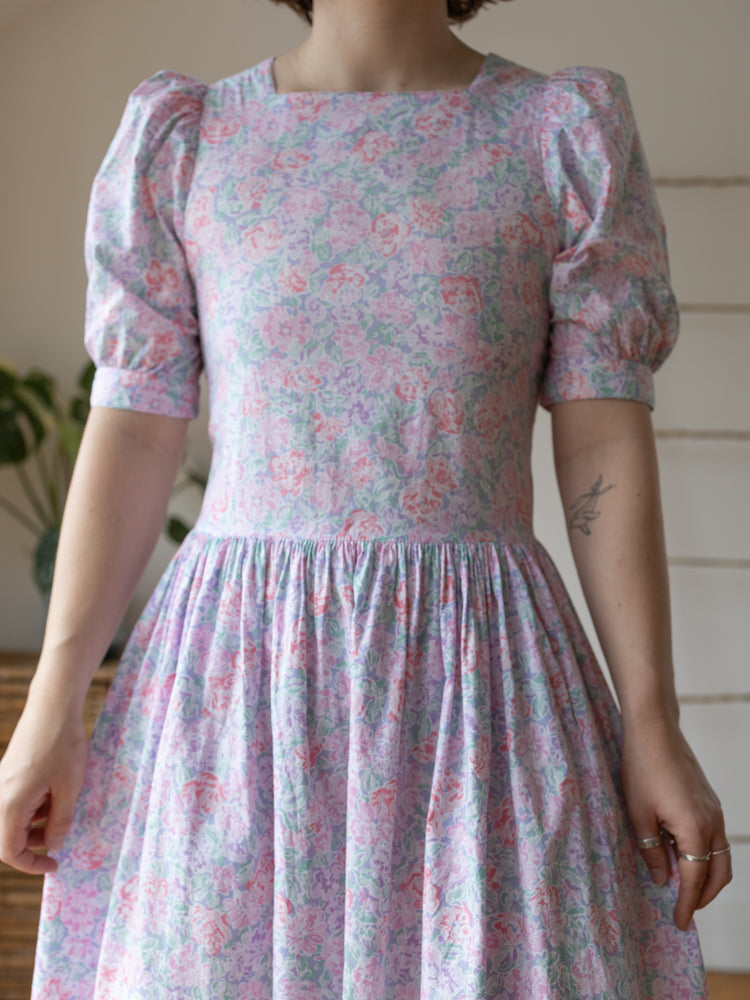 Laura Ashley Pink Floral Dress - S