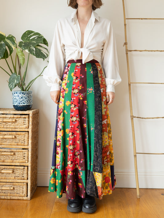 Colourful Panelled Maxi Skirt - 25"