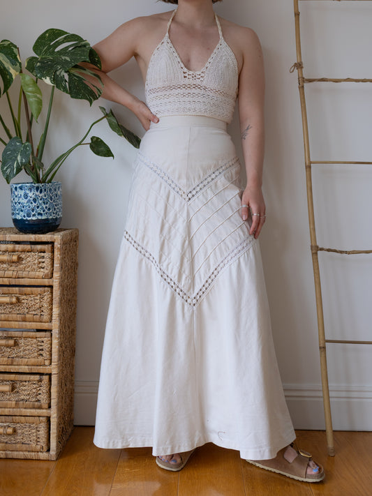 Chevron Crochet Maxi Skirt - 26"