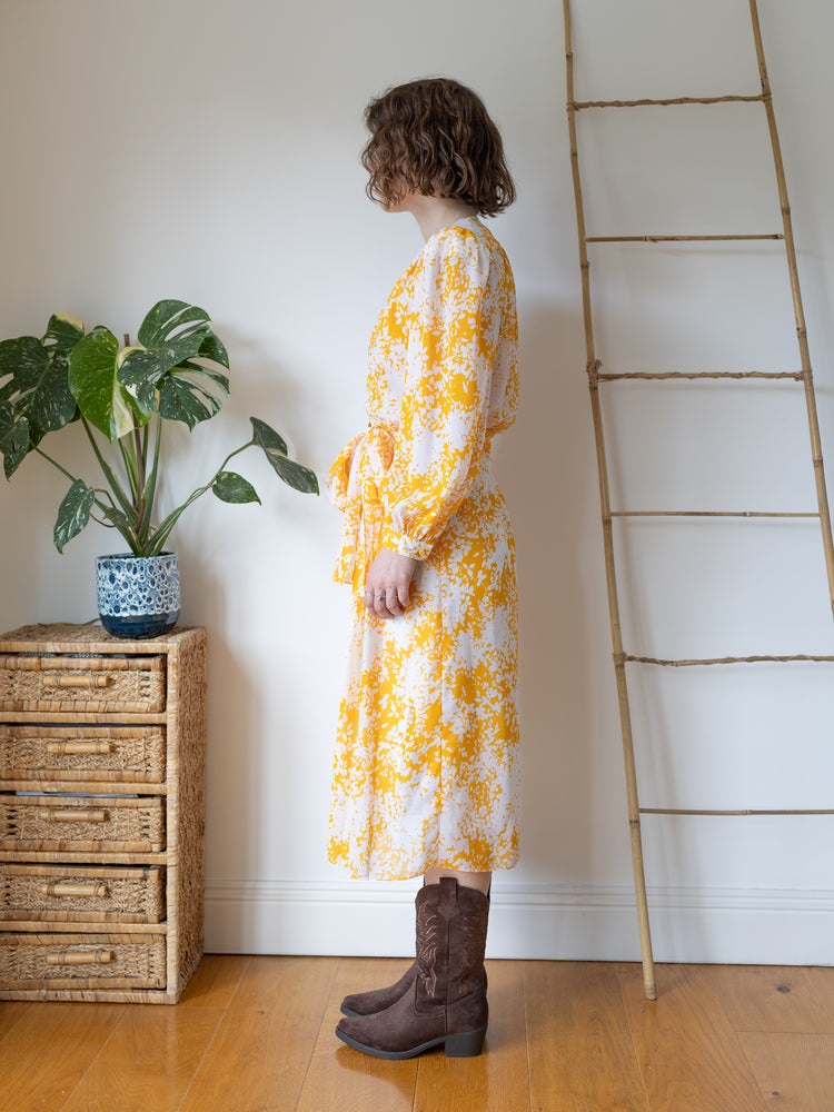 Yellow Floral Two Piece Set - S