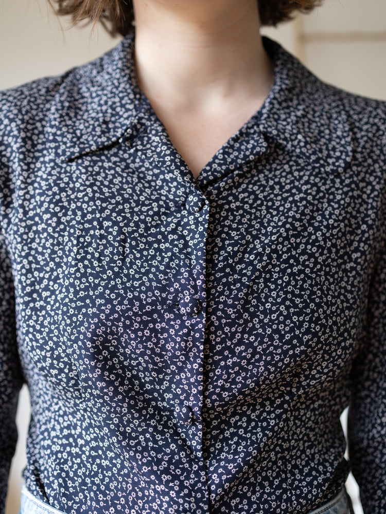 Laura Ashley Ditsy Floral Shirt - S