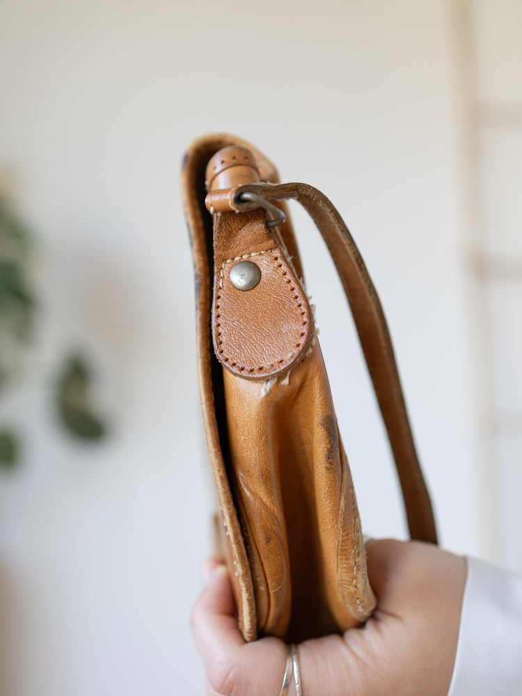 Tan Leather Crossbody Bag