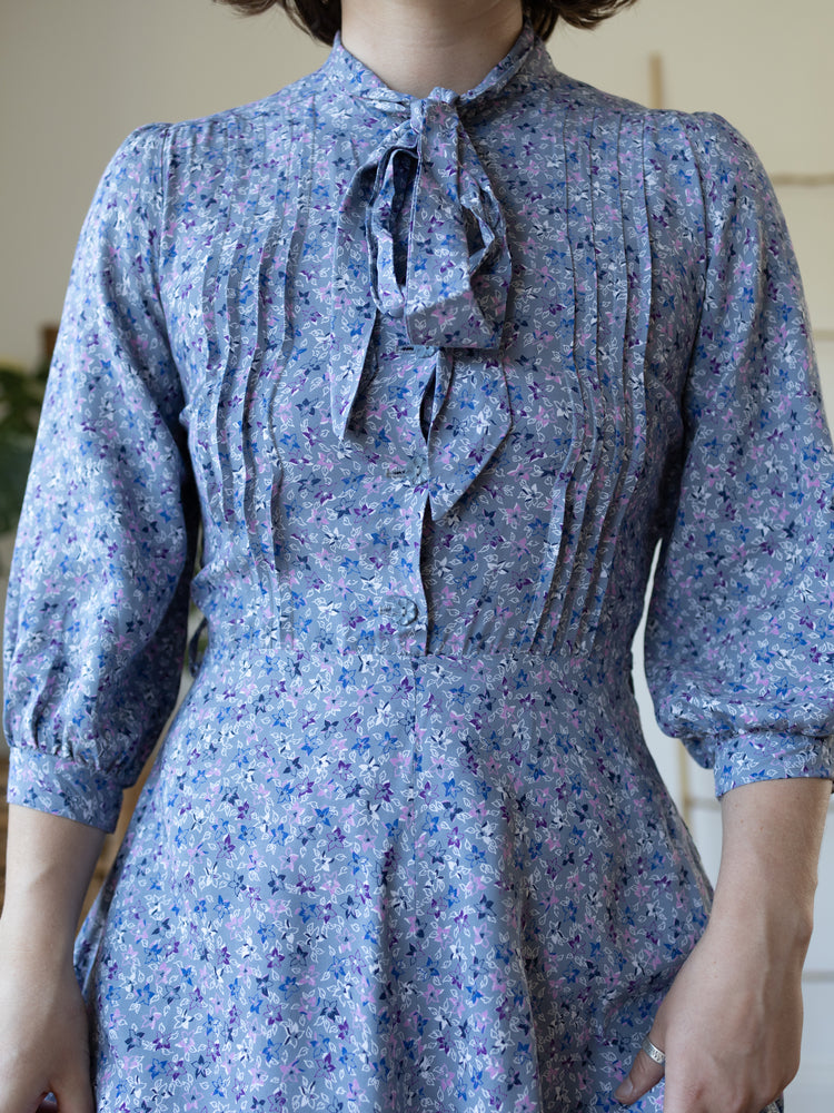 Vivien Smith Ditsy Floral Lilac Dress - S