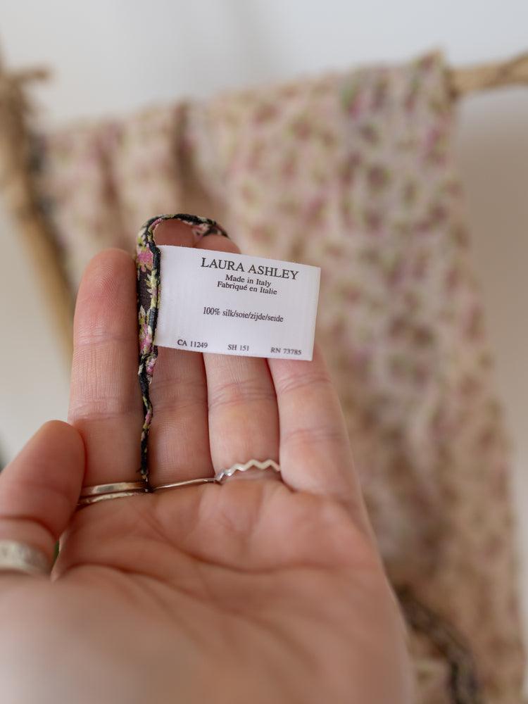Laura Ashley Floral Silk Scarf