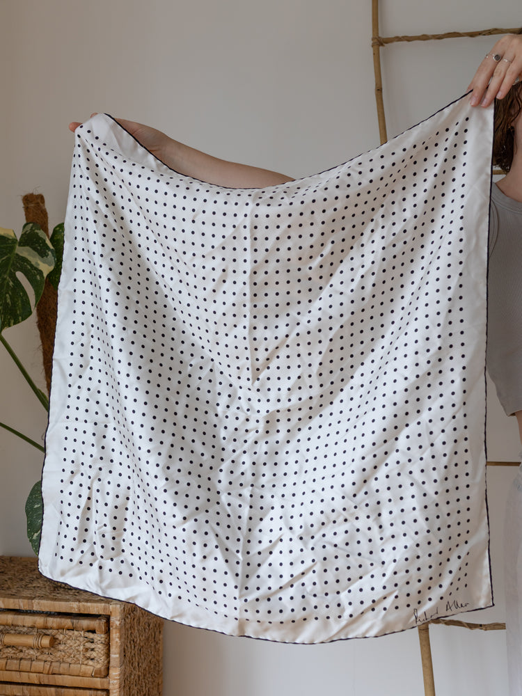Richard Allen Polka Dot Silk Scarf