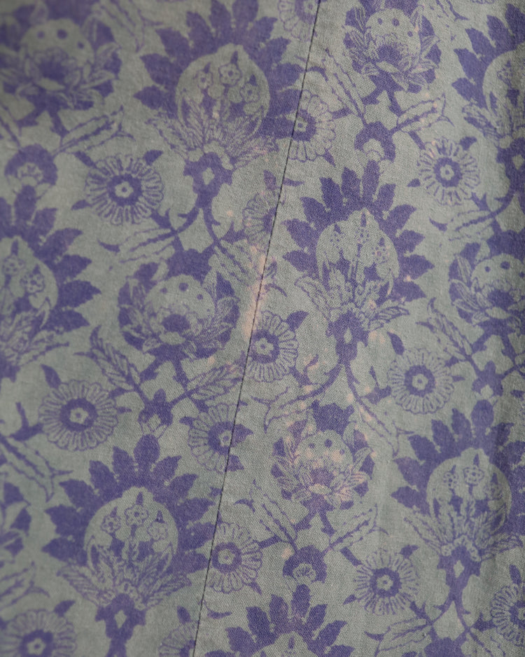 Laura Ashley Blue Patterned Puff Sleeve Dress - XS