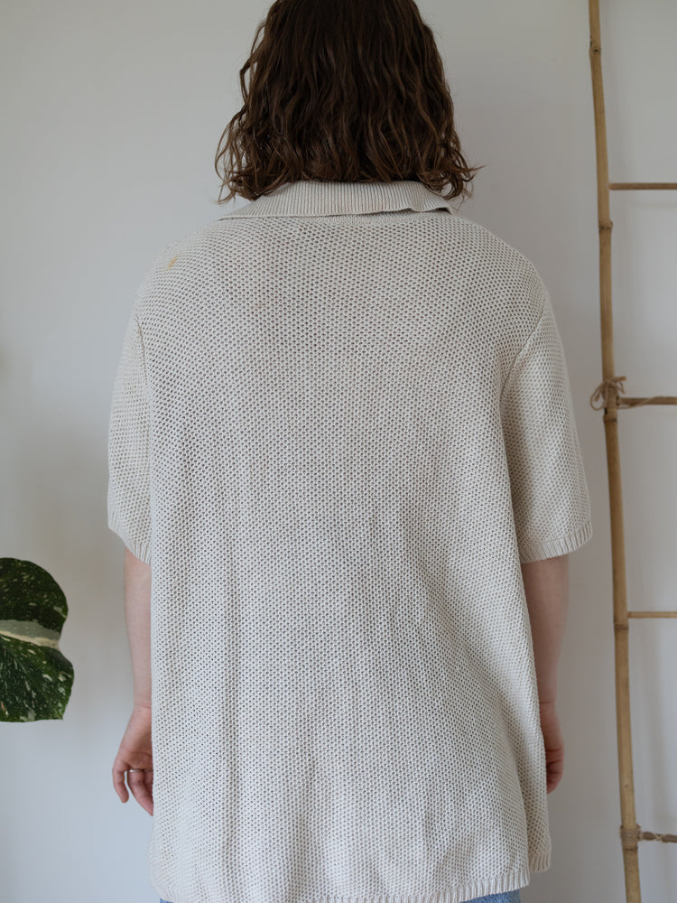 90s Bee Embroidered Knit Top - XXL