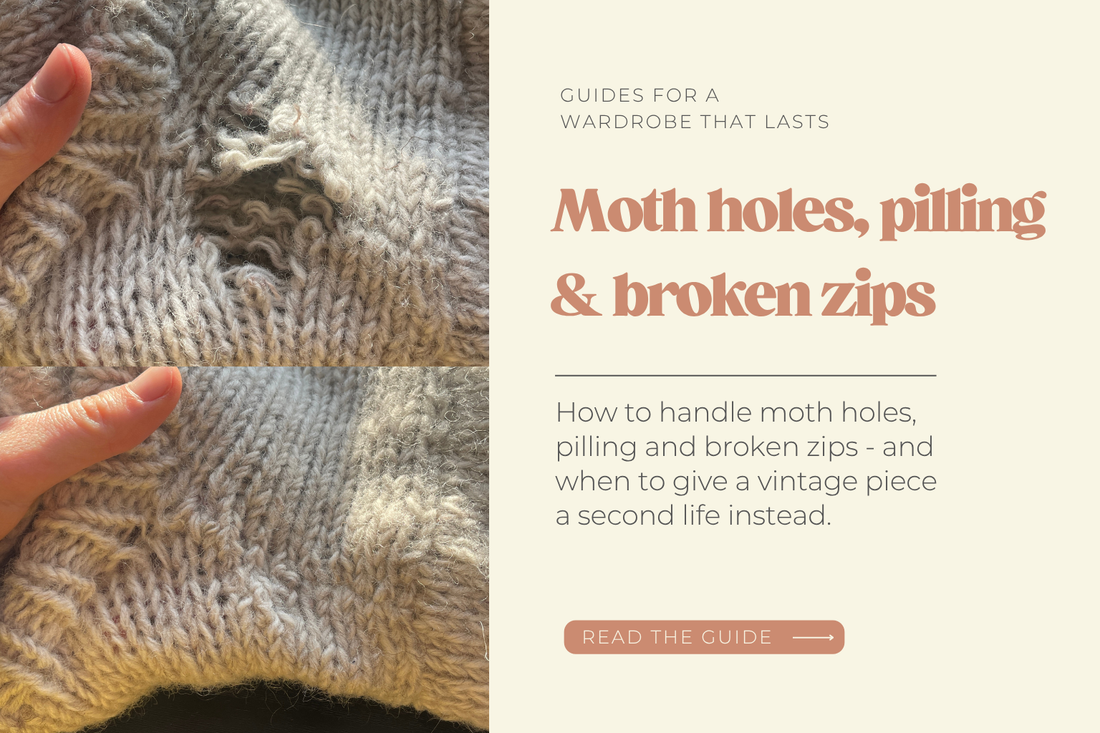 Moth holes, pilling & zip repairs: when to fix, when to restyle
