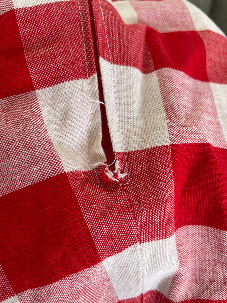 Red Gingham Maxi Skirt - 27"
