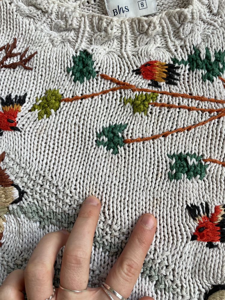90s BHS Woodland Animal Jumper - L
