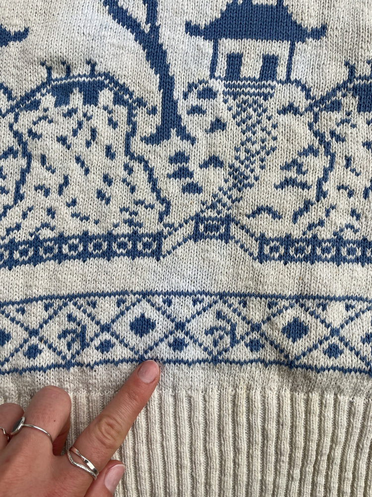 90s Concepts Chinoiserie Pattern Jumper - M