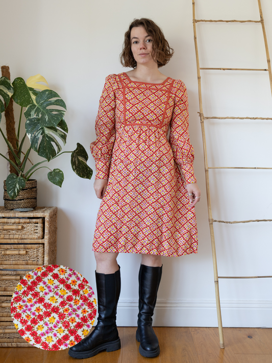 70s Wallis Ditsy Floral Dress - S
