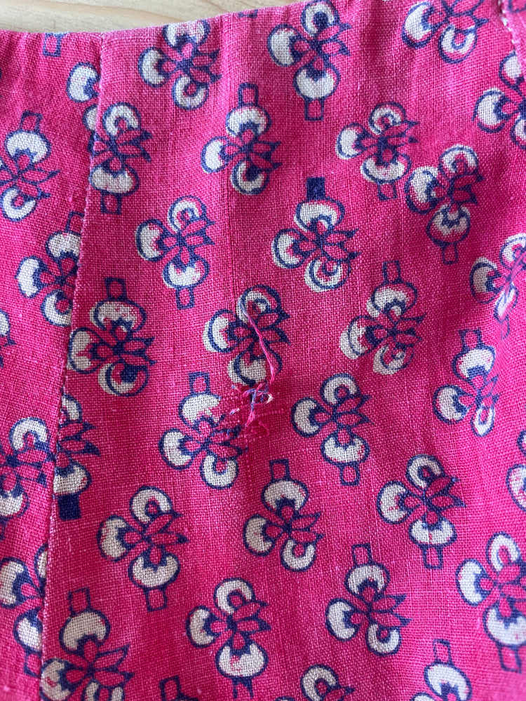 70s India Imports of Rhode Island Block Print Maxi Skirt - 26"
