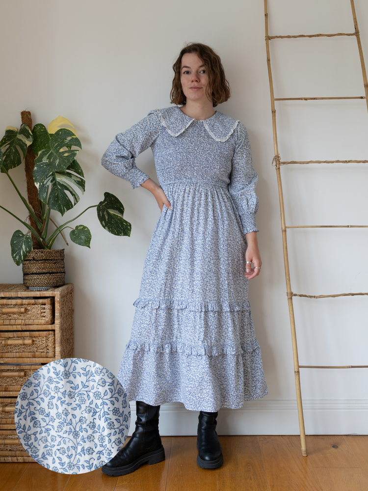 Pink City Prints 70s Style Cotton Dress