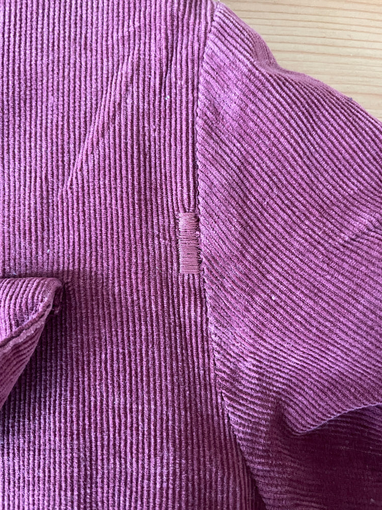 80s Richard Shops Burgundy Cord Jumpsuit - S