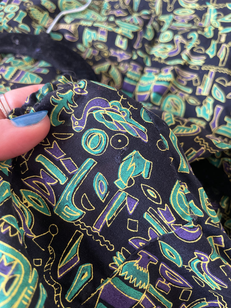 African Inspired Patterned Dress - S