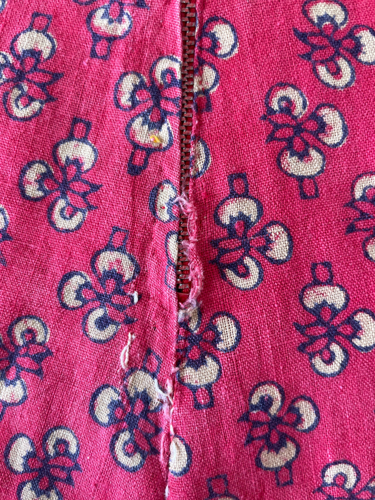 70s India Imports of Rhode Island Block Print Maxi Skirt - 26"