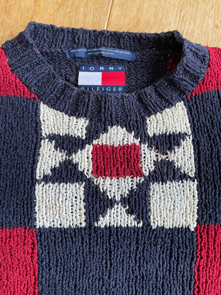 90s Tommy Hilfiger Hand Knitted Jumper - XXL