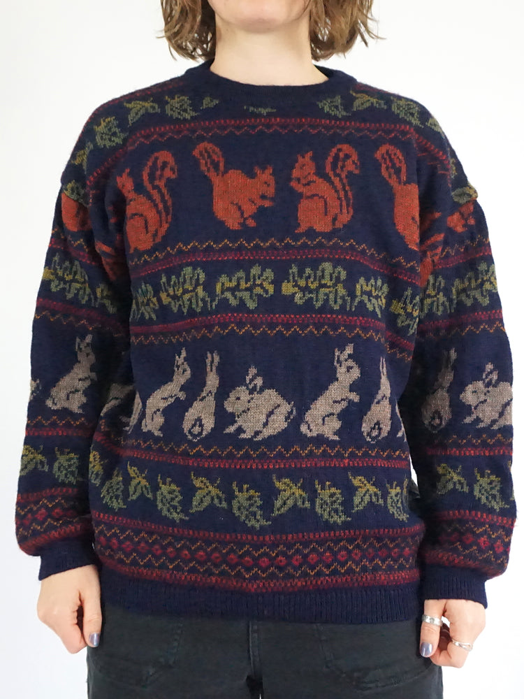 Tulchan Squirrel & Rabbit Jumper - M