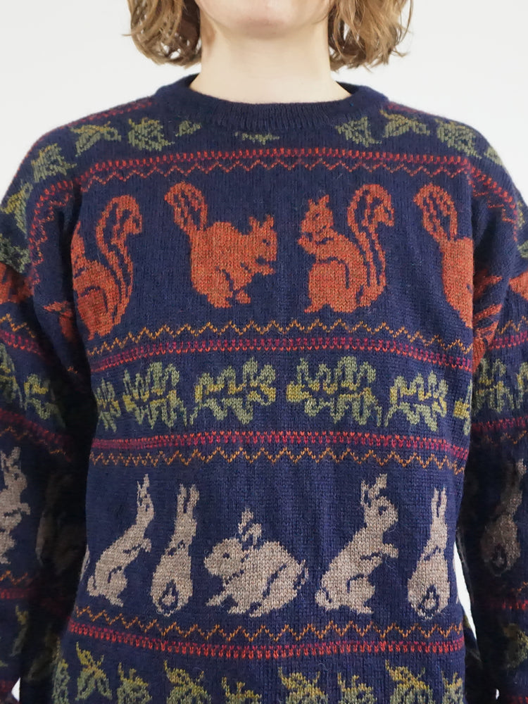 Tulchan Squirrel & Rabbit Jumper - M