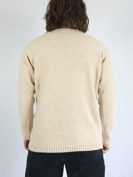 Sand Brown Embroidered Jumper - M