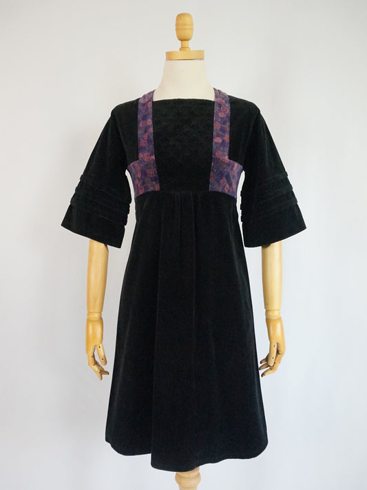 Quilted Velvet Mini Dress - XS