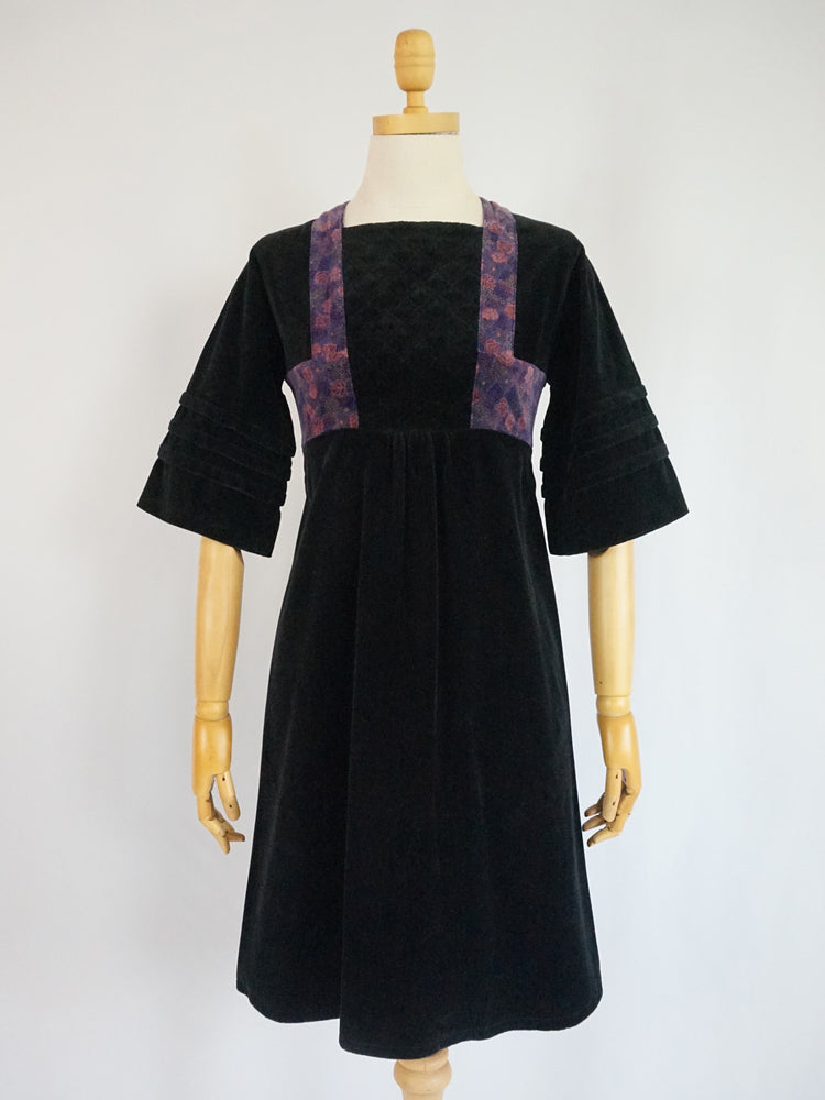 Quilted Velvet Mini Dress - XS