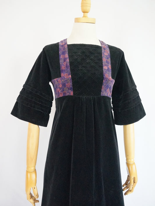 Quilted Velvet Mini Dress - XS