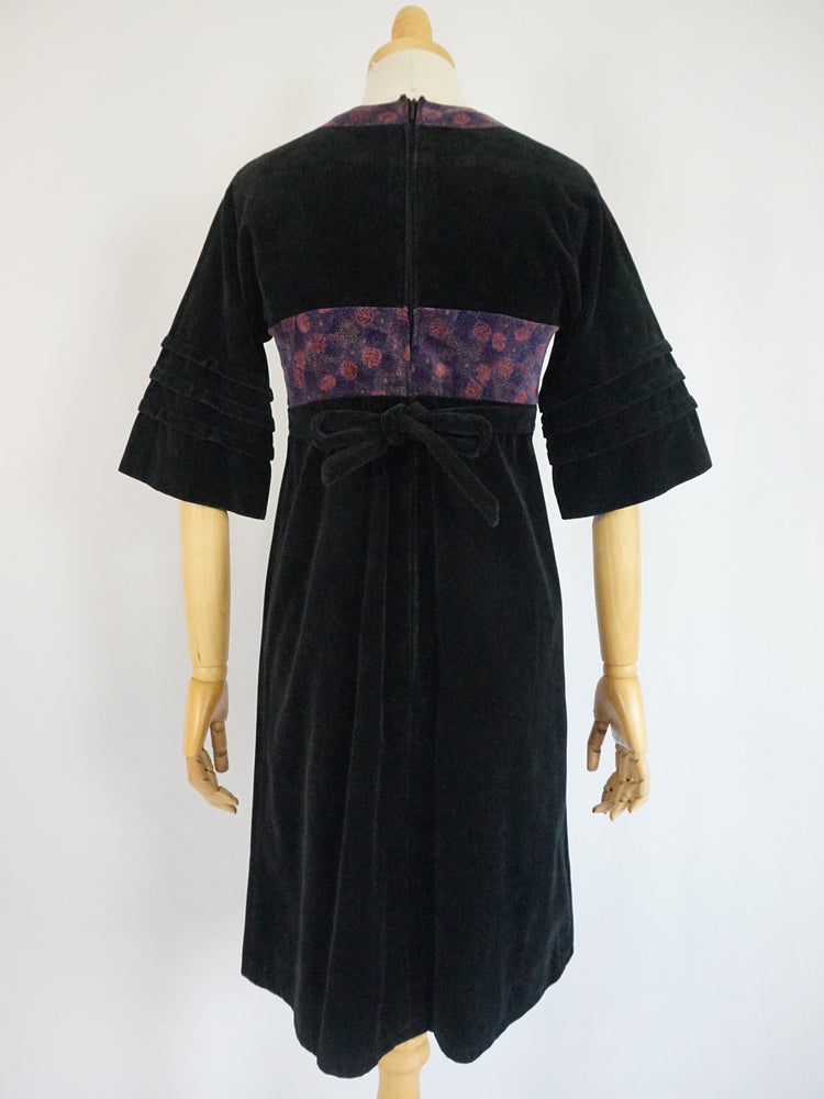 Quilted Velvet Mini Dress - XS