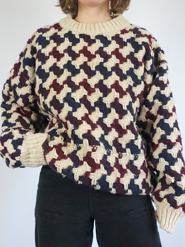 Chunky Wool Woven Jumper - XL