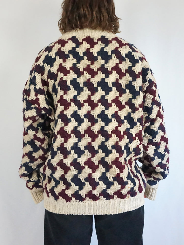 Chunky Wool Woven Jumper - XL