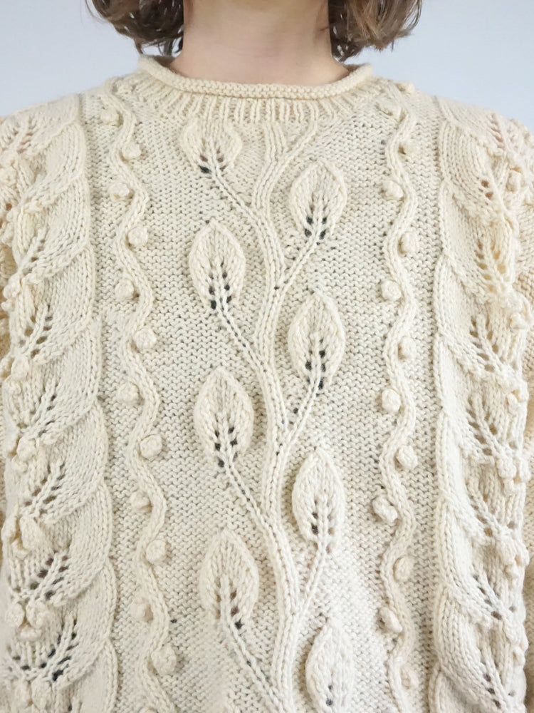 Floral Textured Jumper - M/L