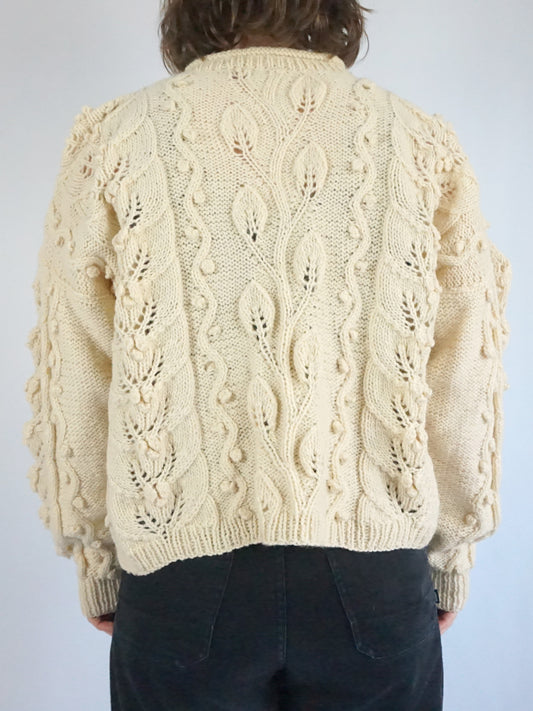 Floral Textured Jumper - M/L