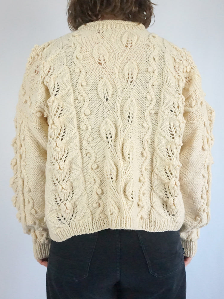 Floral Textured Jumper - M/L