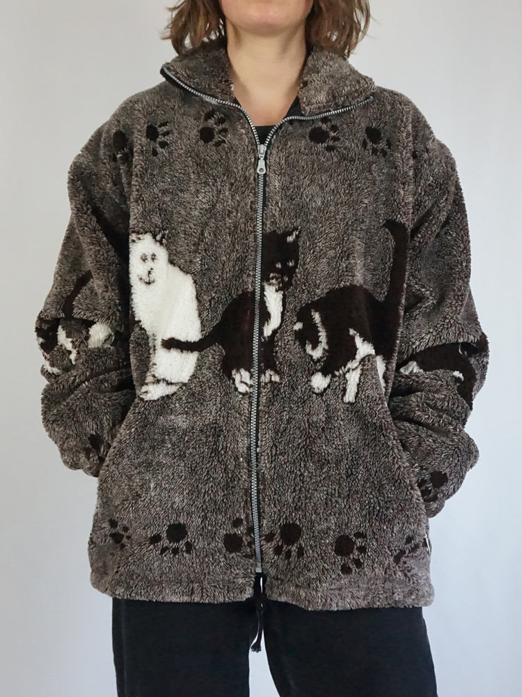 Cat Patterned Fleece - XL